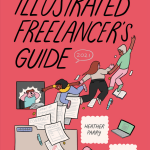 The cover of the guide, with a pink background, the title, and an illustration of people holding arms whilst surrounded by paperwork.